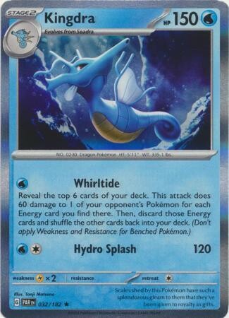 Kingdra - 032/182 - Holo Rare Scarlet &amp; Violet: Paradox Rift Singles