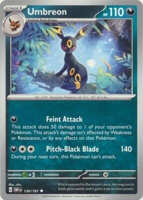 Umbreon - 130/197 - Uncommon
Obsidian Flames Singles