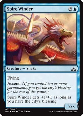 Spire Winder 057/196
Rivals of Ixalan Singles