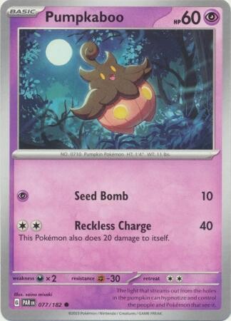 SH Pumpkaboo - 077/182 - Common
Scarlet &amp; Violet: Paradox Rift Singles