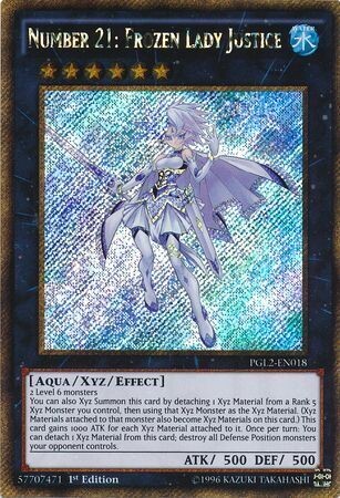 Number 21: Frozen Lady Justice - PGL2-EN018 - Gold Secret Rare 1st Edition
Premium Gold: Return of the Bling 1st Edition Singles