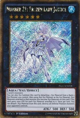 Number 21: Frozen Lady Justice - PGL2-EN018 - Gold Secret Rare 1st Edition
Premium Gold: Return of the Bling 1st Edition Singles