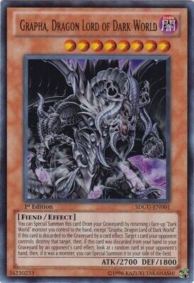 SJ Grapha, Dragon Lord of Dark World - SDGU-EN001 - Ultra Rare 1st Edition
Structure Deck: Gates of the Underworld 1st Edition Singles
