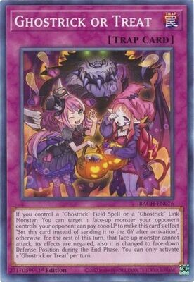 Ghostrick or Treat - BACH-EN076 - Common 1st Edition Battle of Chaos 1st Edition Singles (Espanol)