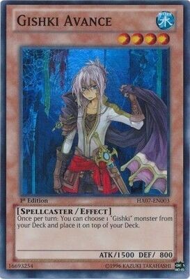 Gishki Avance - HA07-EN003 - Super Rare 1st Edition Hidden Arsenal 7: Knight of Stars 1st Edition Singles (espanol)