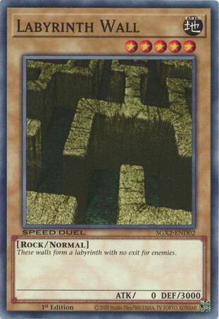 Labyrinth Wall - SGX2-END02 - Common 1st Edition
Speed Duel GX: Midterm Paradox Box Singles