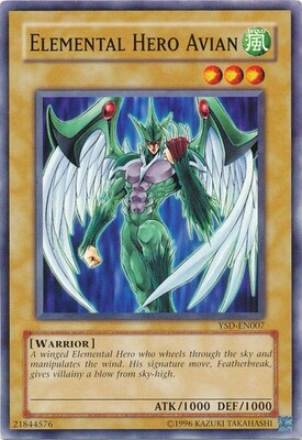 Elemental Hero Avian - YSD-EN007 - Common Unlimited Starter Deck: GX (2006) [YSD] Unlimited Singles
