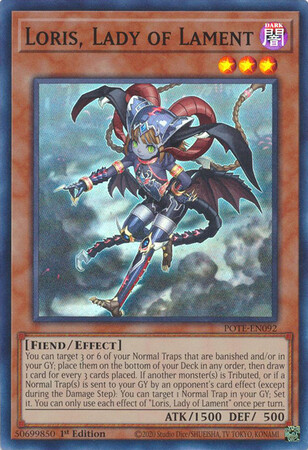 Loris, Lady of Lament - POTE-EN092 - Super Rare 1st Edition Power of the Elements 1st Edition Singles (espanol)