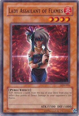 Lady Assailant of Flames - LON-035 - Common Unlimited Labyrinth of Nightmare [LON] Unlimited Singles