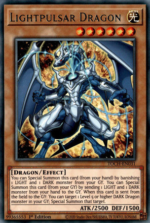 Lightpulsar Dragon - TOCH-EN031 - Rare 1st Edition Toon Chaos 1st Edition Singles