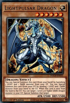 Lightpulsar Dragon - TOCH-EN031 - Rare 1st Edition Toon Chaos 1st Edition Singles (espanol)