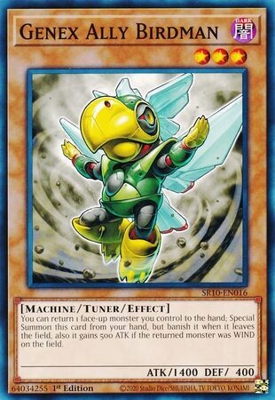 Genex Ally Birdman - SR10-EN016 - Common 1st Edition Structure Deck: Mechanized Madness 1st Edition Singles (Espanol)