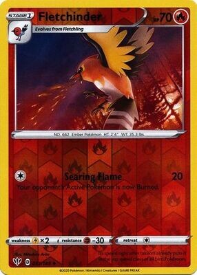 Fletchinder - 031/189 - Uncommon Reverse Holo
Sword &amp; Shield: Darkness Ablaze Reverse Holo Singles