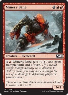 Miner&#39;s Bane 157/269 - Magic 2015 (M15) Singles (Español)