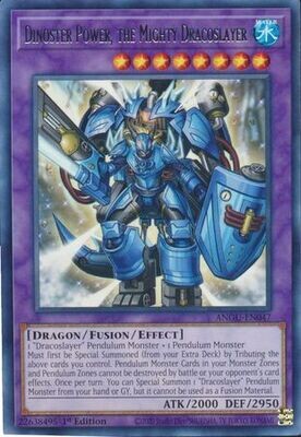 Dinoster Power, the Mighty Dracoslayer - ANGU-EN047 - Rare 1st Edition Ancient Guardians 1st Edition Singles