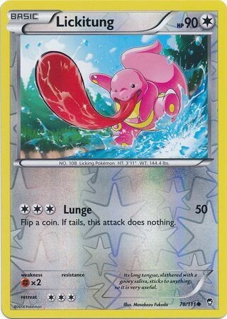 Lickitung - 78/111 - Common Reverse Holo
XY: Furious Fists Reverse Holo Singles