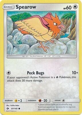 Spearow - 97/149 - Common
Sun &amp; Moon (Base Set) Singles(Español)
