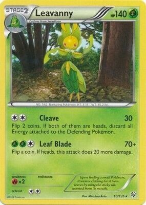 Leavanny - 10/135 - Rare
Black &amp; White 8: Plasma Storm Singles
