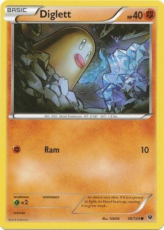 Diglett - 36/124 - Common
XY: Fates Collide Singles