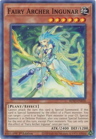 Fairy Archer Ingunar - BLVO-EN030 - Common 1st Edition Blazing Vortex 1st Edition Singles
