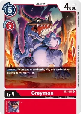 Greymon - BT3-011 - Release Special Booster (BT01-03)
Release Special Booster