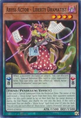 Abyss Actor - Liberty Dramatist - PHHY-EN016 - Common 1st EditionPhoton Hypernova 1st Edition Singles *español*