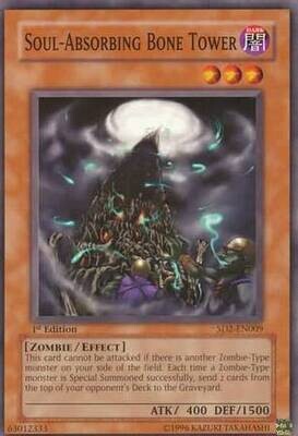Soul-Absorbing Bone Tower - SD2-EN009 - Common 1st Edition Structure Deck: Zombie Madness 1st Edition Singles