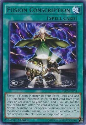 Fusion Conscription - CROS-EN053 - Rare 1st Edition Crossed Souls 1st Edition Singles (espanol)