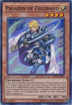 Paladin of Felgrand - OP03-EN007 - Super Rare
OTS Tournament Pack 3 (OP03)
