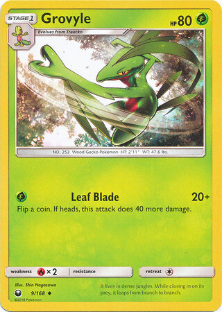 Grovyle - 9/168 - Uncommon
Sun &amp; Moon: Celestial Storm Singles