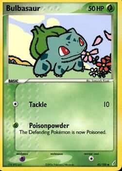 Bulbasaur - 45/100 - Common
Ex Crystal Guardians Singles