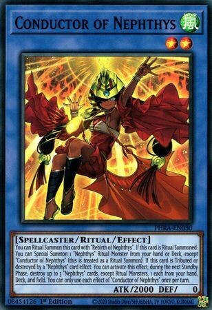 Conductor of Nephthys - PHRA-EN030 - Super Rare 1st Edition
Phantom Rage 1st Edition Singles [PHRA]