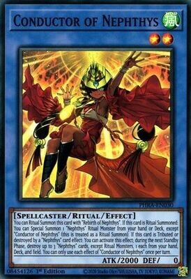 Conductor of Nephthys - PHRA-EN030 - Super Rare 1st Edition
Phantom Rage 1st Edition Singles [PHRA]