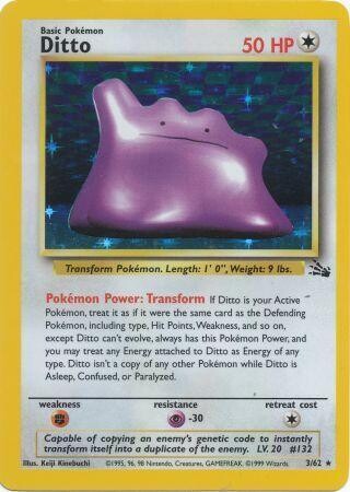 Ditto - 3/62 - Holo Unlimited
Fossil Unlimited Singles