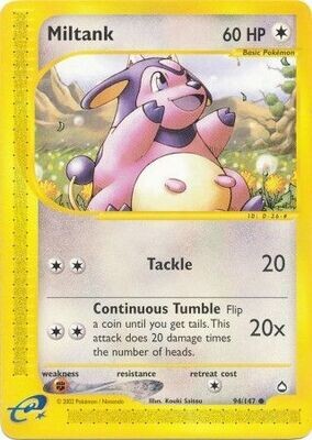 Miltank - 94/147 - Common
Aquapolis Singles