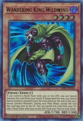 Wandering King Wildwind - GFP2-EN110 - Ultra Rare 1st Edition Ghosts From The Past: The 2nd Haunting 1st Edition Singles