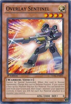 Overlay Sentinel - LVAL-EN005 - Common 1st Edition Legacy of the Valiant 1st Edition Singles (espanol)