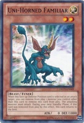 Uni-Horned Familiar - DREV-EN009 - Common Unlimited Duelist Revolution Unlimited Singles