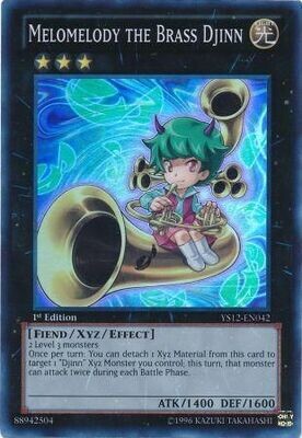 Melomelody the Brass Djinn - YS12-EN042 - Super Rare 1st Edition Starter Deck: Xyz Symphony 1st Edition Singles