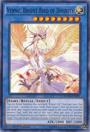 Vennu, Bright Bird of Divinity - MACR-EN097 - Common 1st Edition
Maximum Crisis 1st Edition Singles(español)