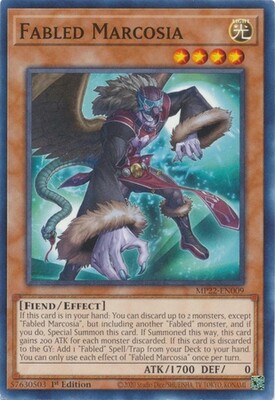 Fabled Marcosia - MP22-EN009 - Common 1st Edition 2022 Mega-Tin: Pharaoh&#39;s Gods 1st Edition Singles
