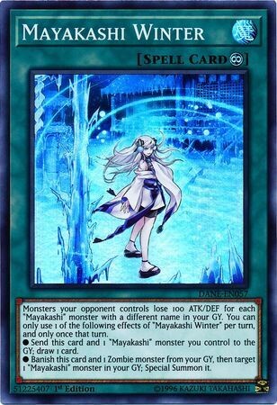 Mayakashi Winter - DANE-EN057 - Super Rare 1st Edition Dark Neostorm 1st Edition Singles