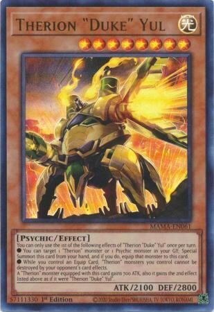 Therion &quot;Duke&quot; Yul - MAMA-EN061 - Ultra Rare 1st Edition Magnificent Mavens 1st Edition Singles