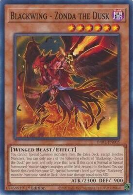 Blackwing - Zonda the Dusk - DABL-EN005 - Common 1st Edition Darkwing Blast 1st Edition Singles (Espanol)
