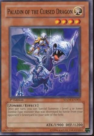 Paladin of the Cursed Dragon - SDZW-EN003 - Common 1st Edition Structure Deck: Zombie World 1st Edition Singles