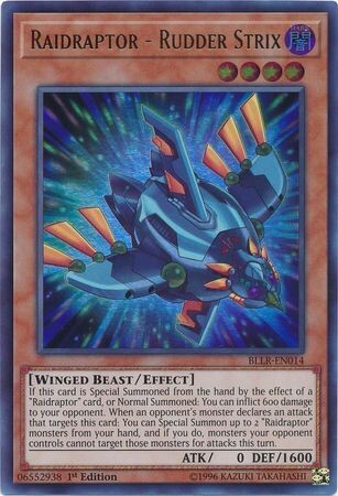 Raidraptor - Rudder Strix - BLLR-EN014 - Ultra Rare 1st Edition Battles of Legend: Light&#39;s Revenge Singles