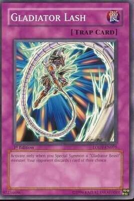 Gladiator Lash - LODT-EN075 - Common 1st Edition
Light of Destruction [LODT] Singles