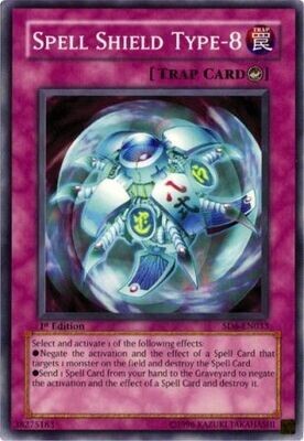 Spell Shield Type-8 - SD6-EN033 - Common 1st Edition Structure Deck: Spellcaster&#39;s Judgment [SD6] 1st Edition Singles