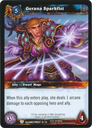 Gerana Sparkfist - Alliance Priest 13/31 -Common
WoW: Alliance Priest 2011 Singles