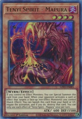 Tenyi Spirit - Mapura - GFP2-EN085 - Ultra Rare 1st Edition Ghosts From The Past: The 2nd Haunting 1st Edition Singles